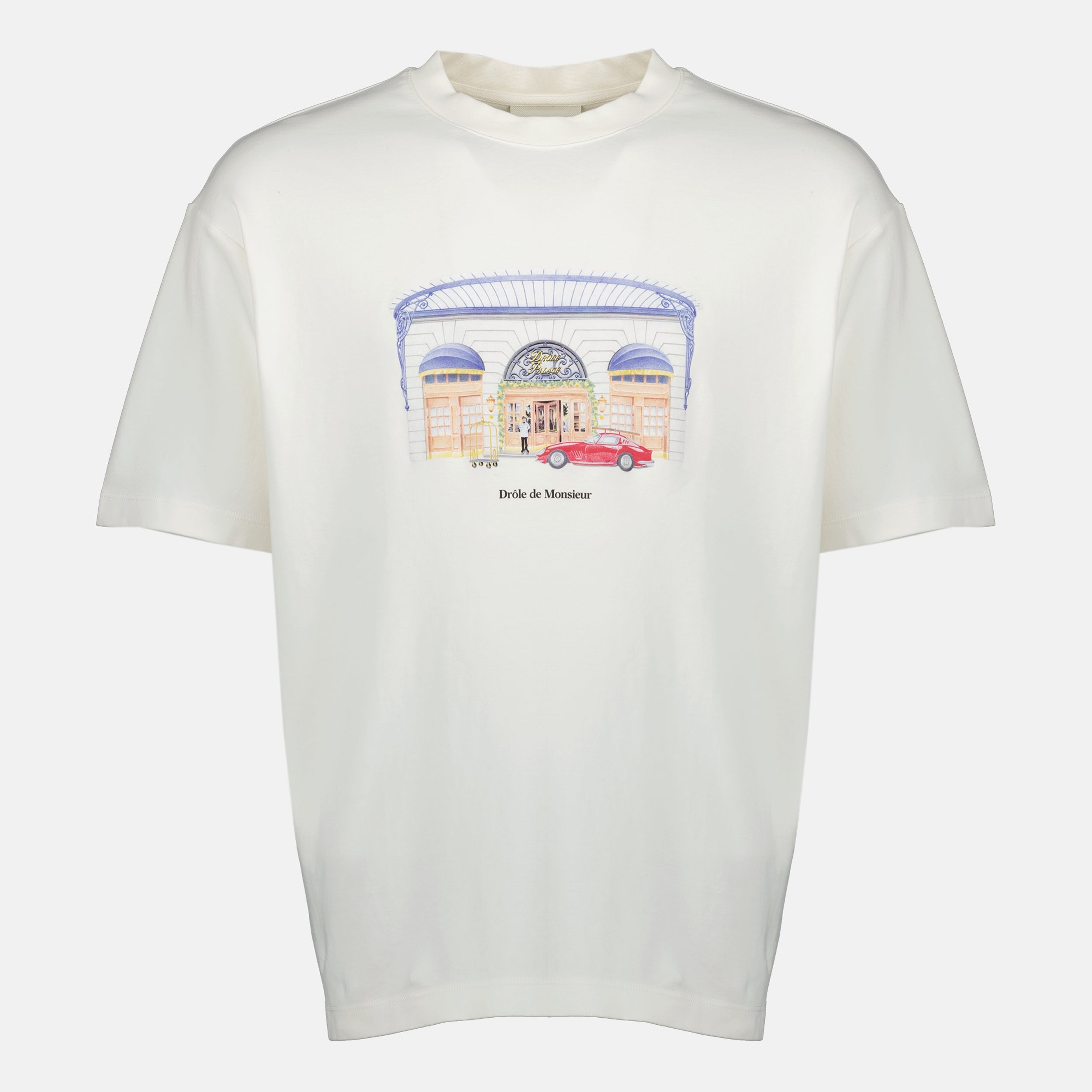 Immagine della maglietta Drôle Palace del marchio Drole De Monsieur per uomo - Stagione Autunno-Inverno 2025 - Vista Frontal