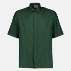Immagine della camicia Dior Oblique verde in seta del marchio Dior per Uomo - Collezione Primavera-Estate 2026 - Vista Frontale