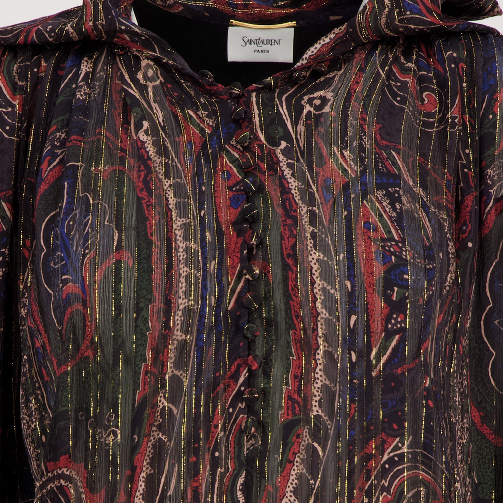 Abiti Abito Lavalier Saint Laurent Viola Femme