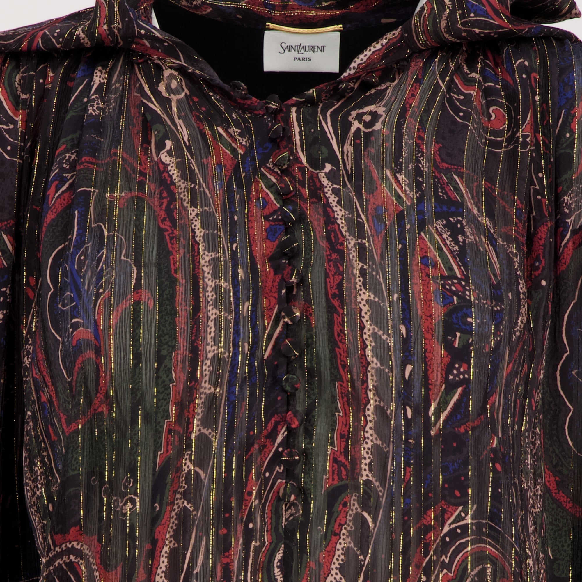 Kleider Lavalier Kleid Saint Laurent Lila Femme