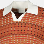 Immagine del polo in maglia coogie rossa del marchio Drole De Monsieur per Uomo - Stagione Primavera-Estate 2026 - Vista Dettagliata_1