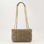 Image de l'article Sac Puffer toy en cuir beige de la marque Saint Laurent pour Femme - Saison Printemps-Été 2026 - Vue de Dos