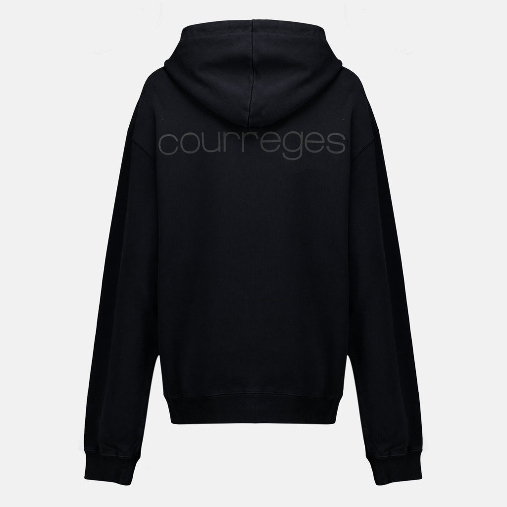 Sweatshirts Sudadera con Capucha Stonewash Courrèges Noir Femme