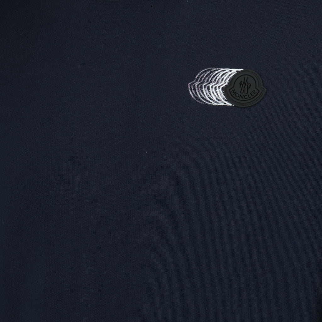 Sweatshirts Sweat à logo délavé Moncler Bleu foncé Homme