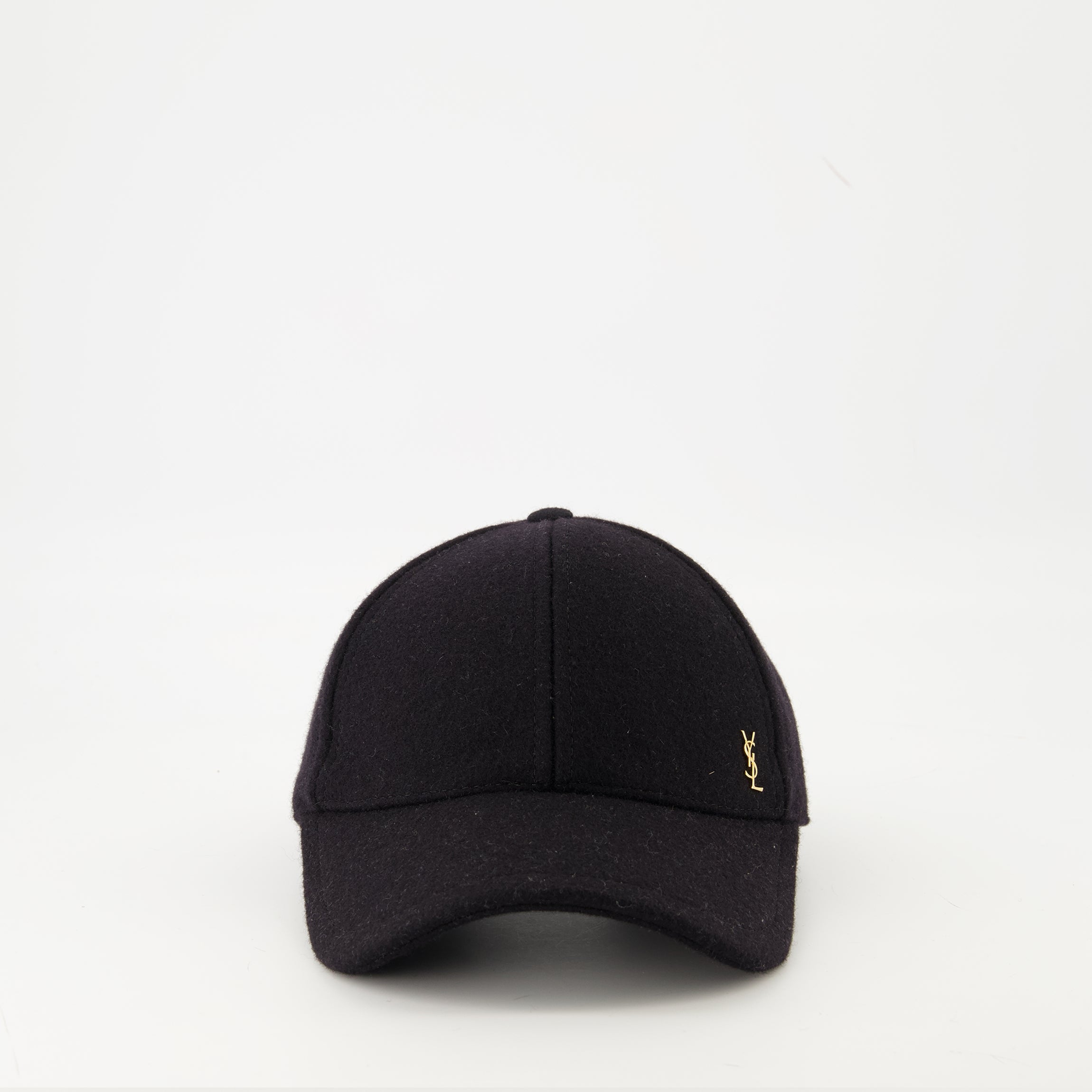 Image de l'article Casquette en velours de la marque Saint Laurent pour Unisex - Saison Automne-Hiver 2025 - Vue de Face