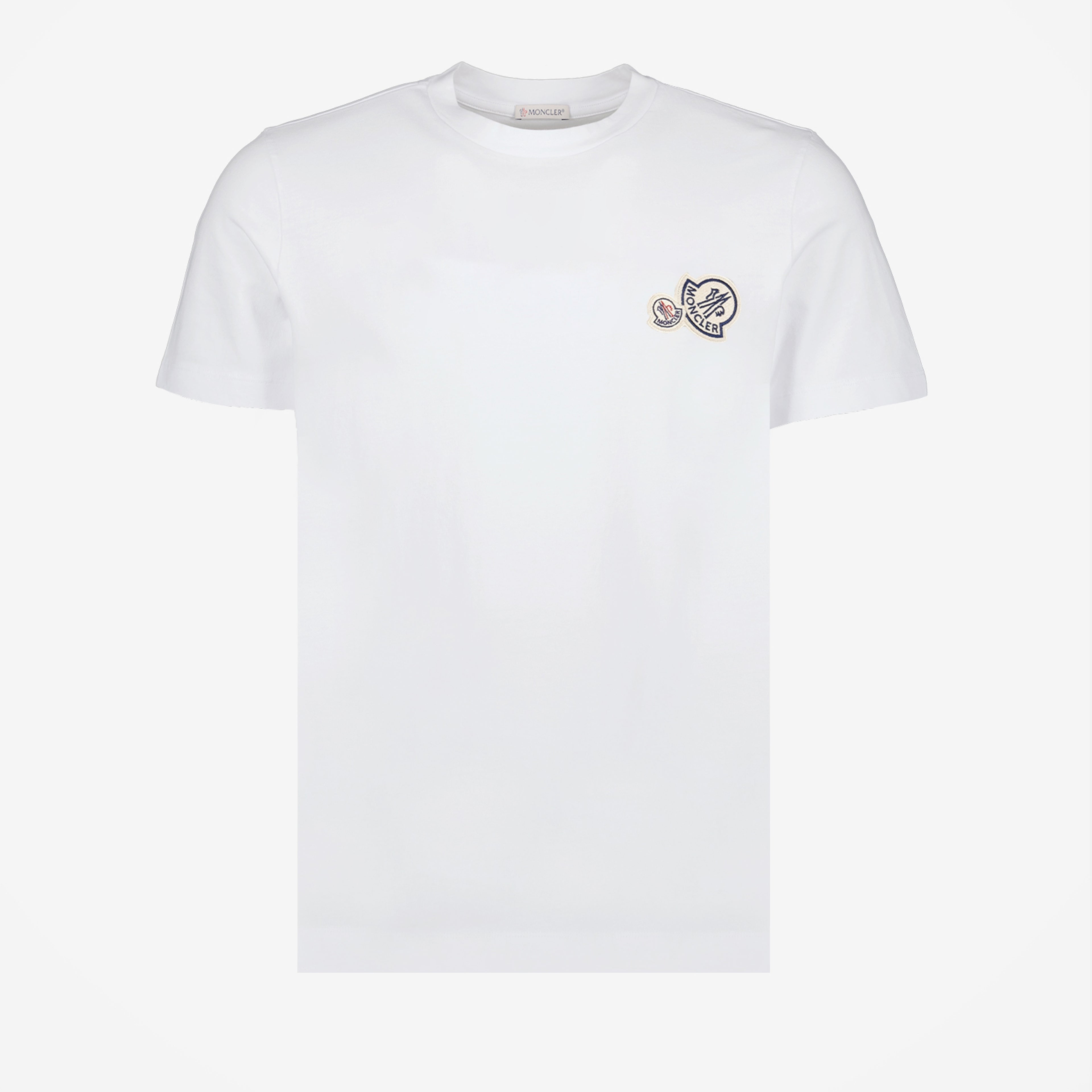 T-shirts T-shirt à double logo Moncler Blanc Homme