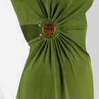 Immagine del vestito verde arricciato del marchio Christopher Esber per donna - Stagione Primavera-Estate 2026 - Vista Dettagliata_1