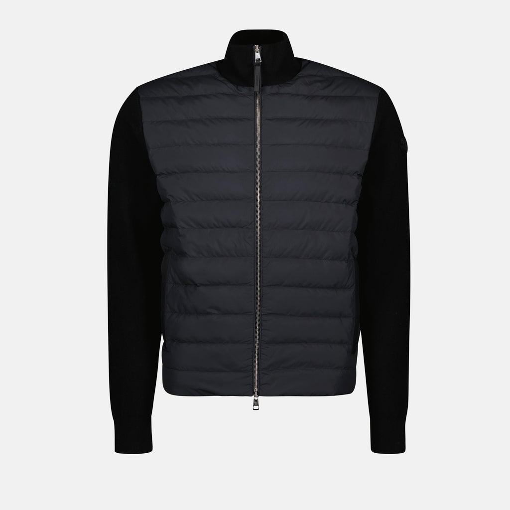 Vestes Veste bi-matière matelassé Moncler Noir Homme