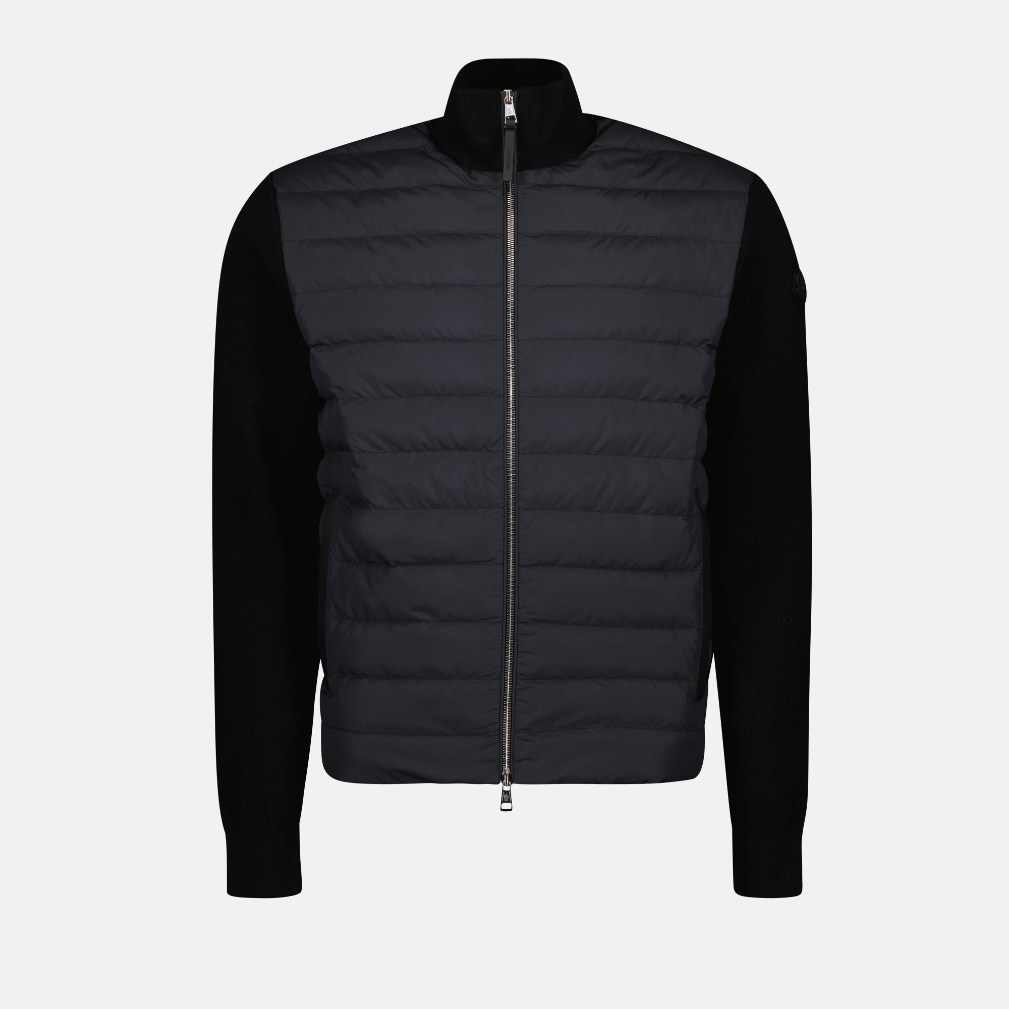 Vestes Veste bi-matière matelassé Moncler Noir Homme
