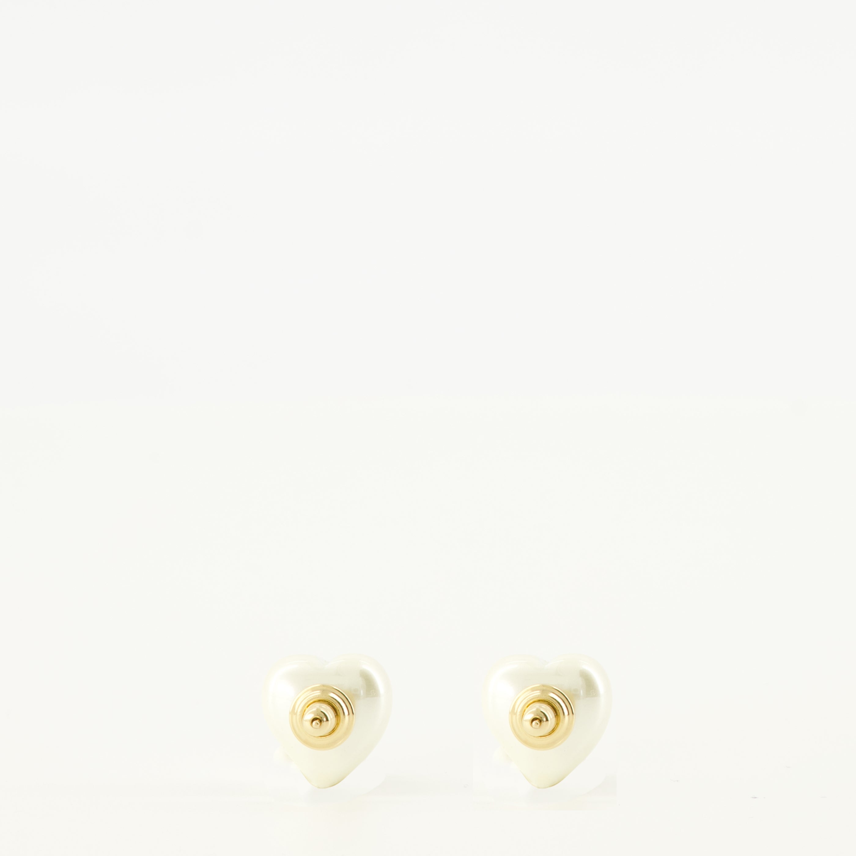 Bijoux Brincos Vlogo de Metal com Pérolas e Cristais Swarovski® Valentino Garavani Doré Femme