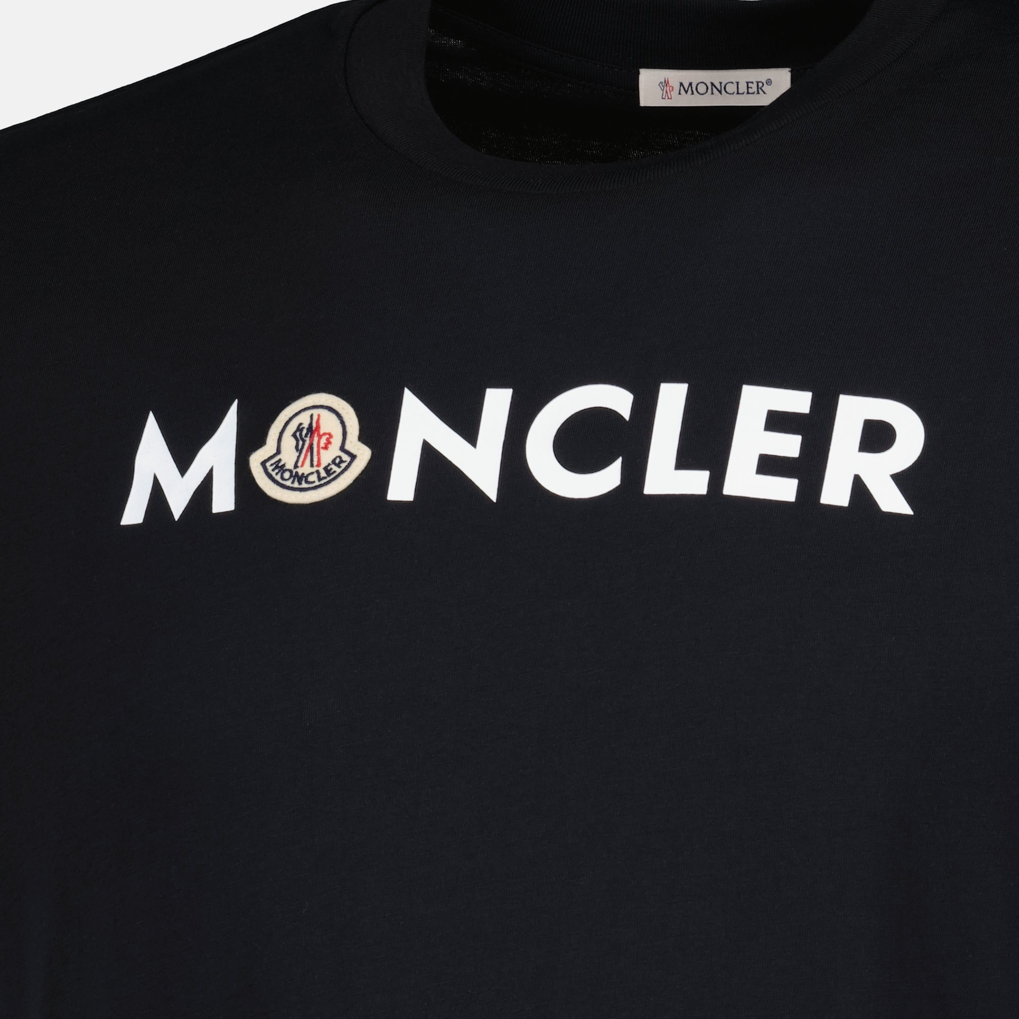 T-shirts T-shirt à logo imprimé bleu marine Moncler Bleu foncé Homme