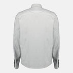 Imagen de la camisa blanca a rayas Ami corazón de la marca Ami PARIS para Unisex - Temporada Otoño-Invierno 2025 - Vista Trasera