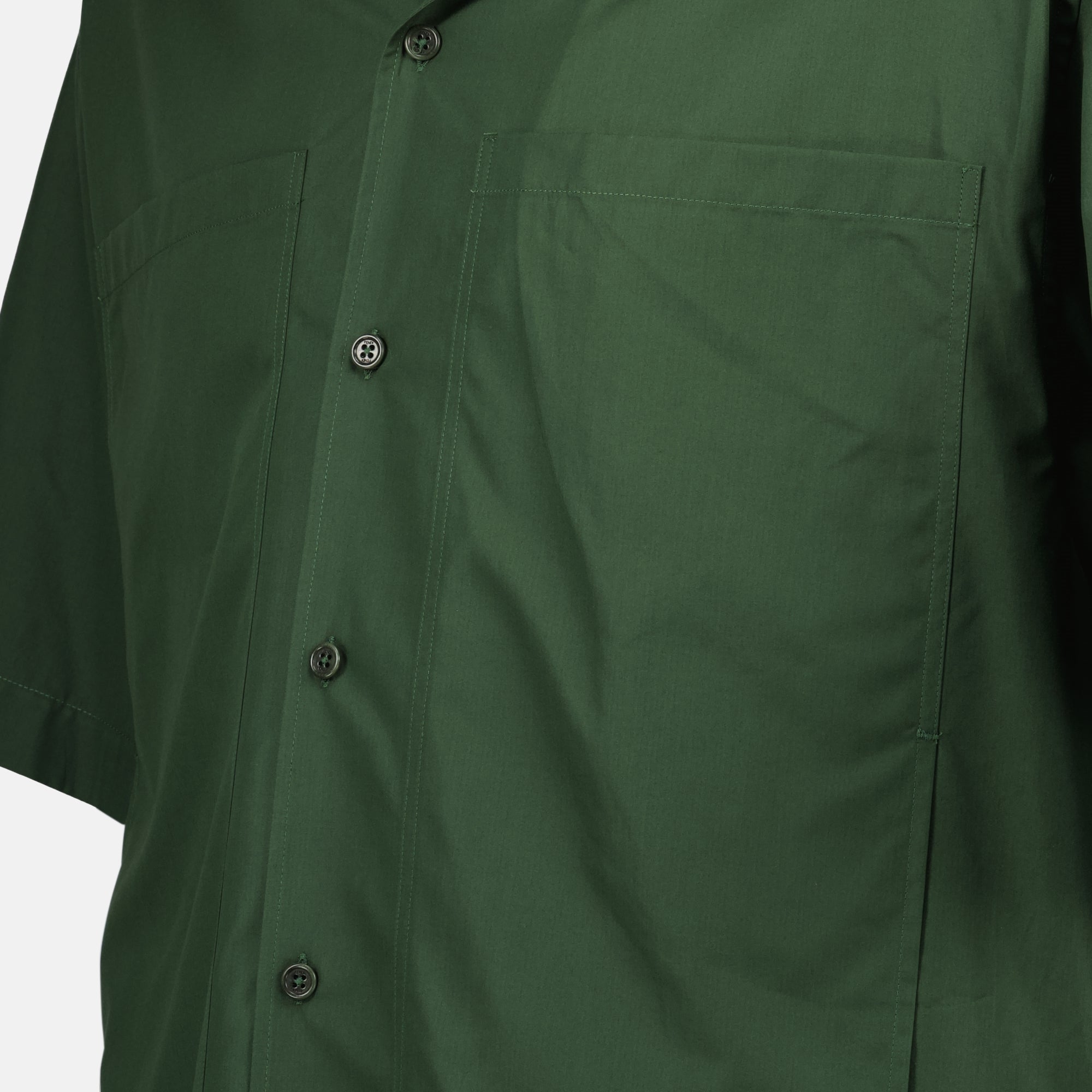 Chemises 면 셔츠 Fendi Kaki Homme