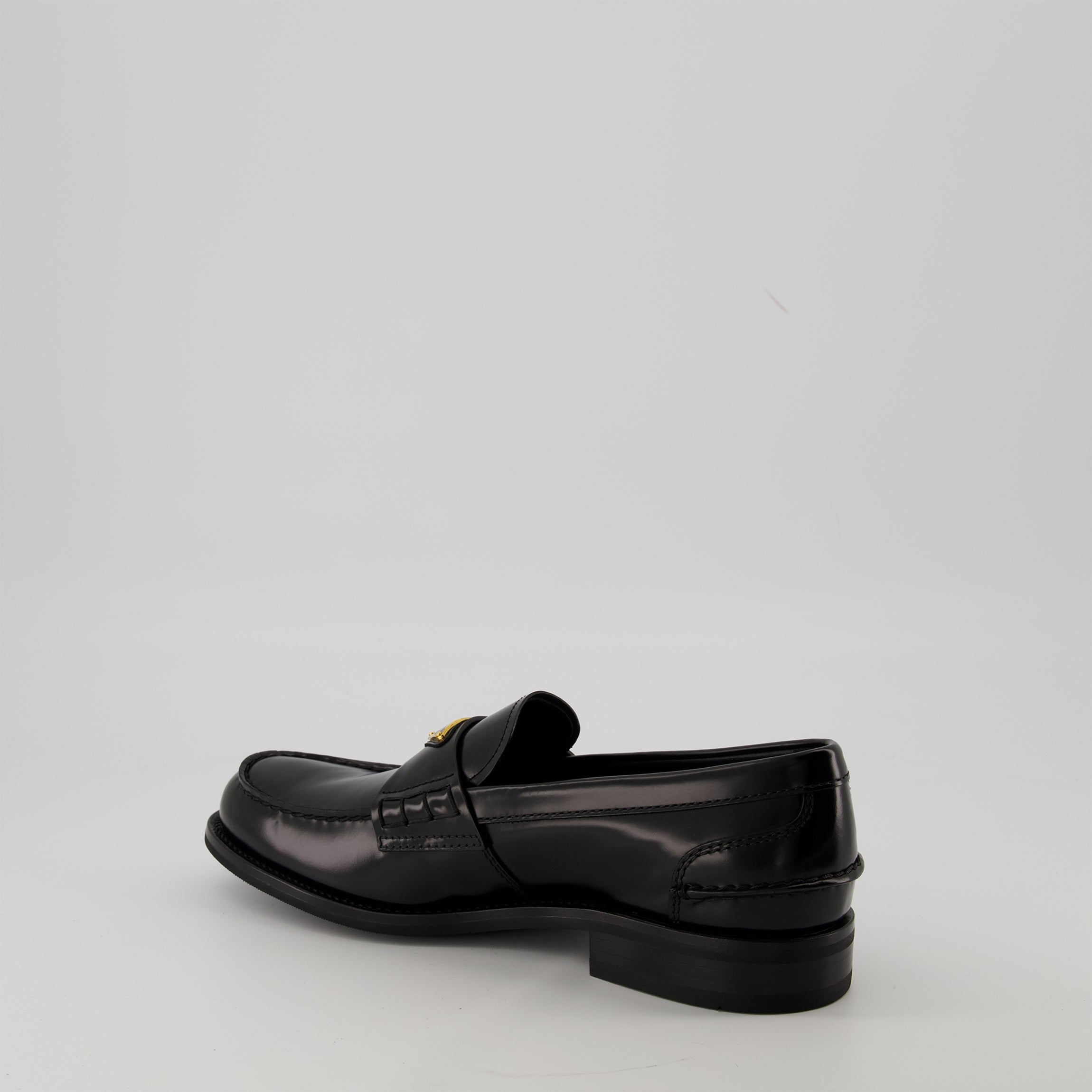 Mocassins Mocassins en cuir brossé Prada Noir Homme