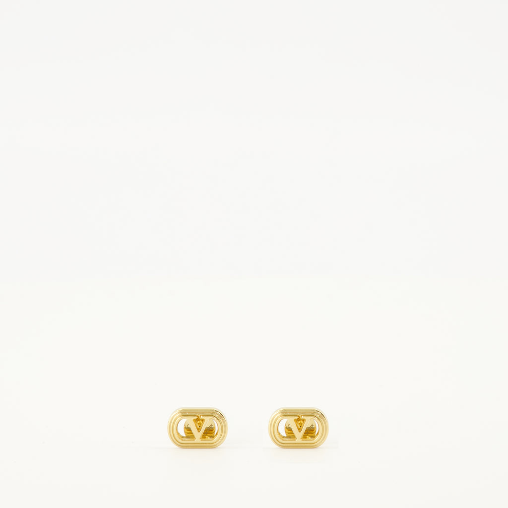 Image de l'article Boucles d'oreilles VLogo de la marque Valentino Garavani pour Femme - Saison Automne-Hiver 2025 - Vue de Face