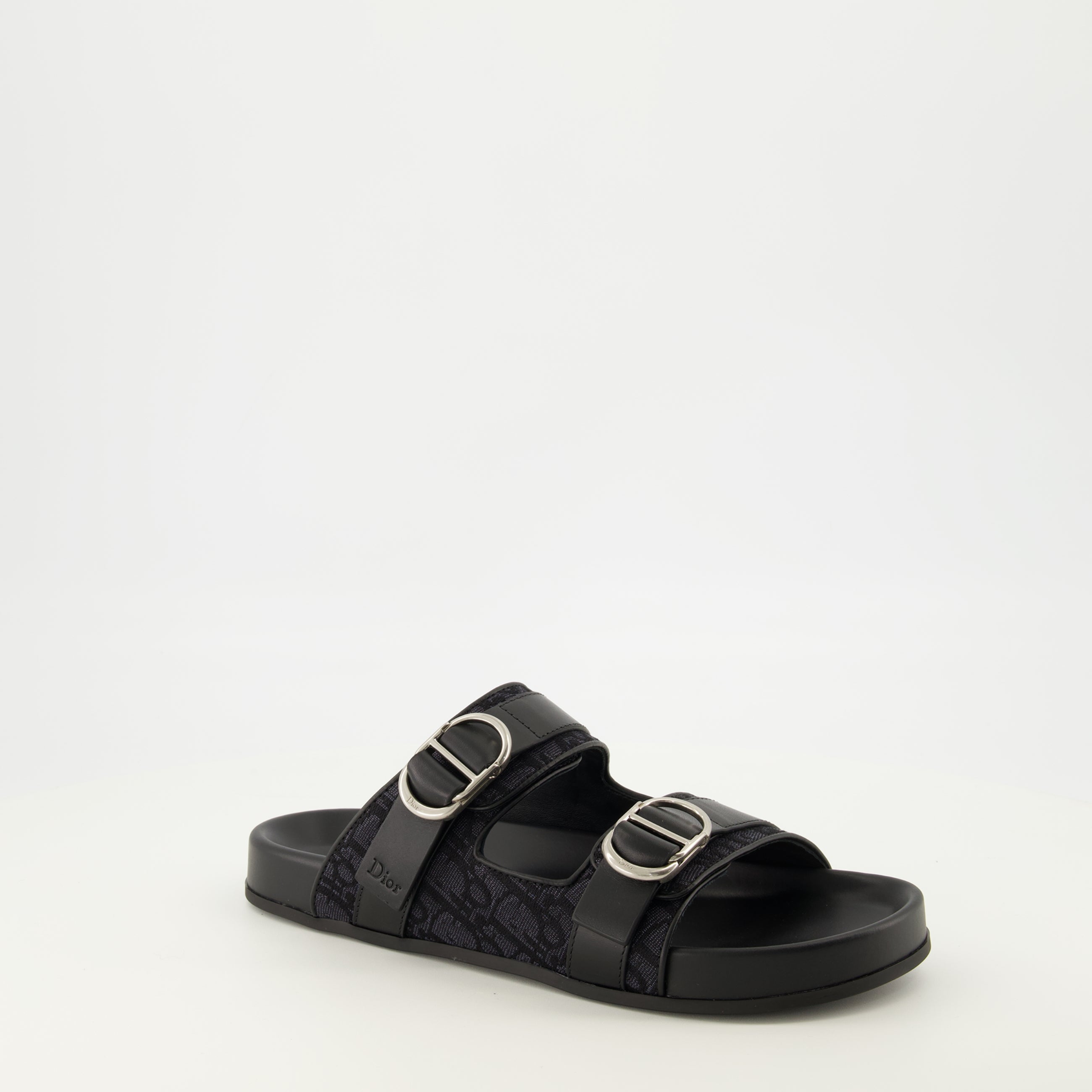 Chaussures ouvertes ブラックのアクアキャンバスサンダル Dior Noir Homme