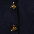 Manteaux Manteau Shetland bijou Prada Bleu foncé Femme