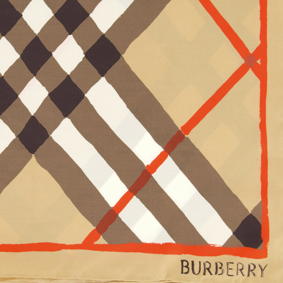 Écharpes, foulards et gants Foulard Argyle beige à carreaux Burberry Marron Unisexe