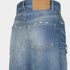 Jupes Jupe longue usé Mm6 Bleu Femme
