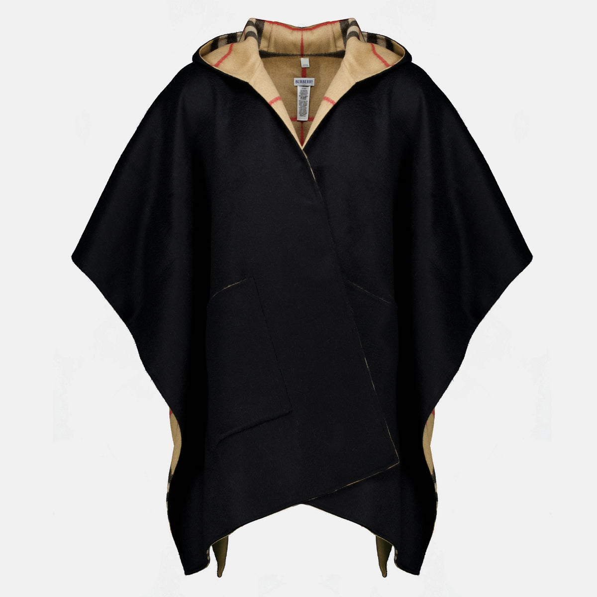 Vestes Schwarzer Kaschmir-Poncho Burberry Noir Unisexe