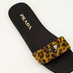 Offene schuhe Samt-Sandalen Prada Braun Femme