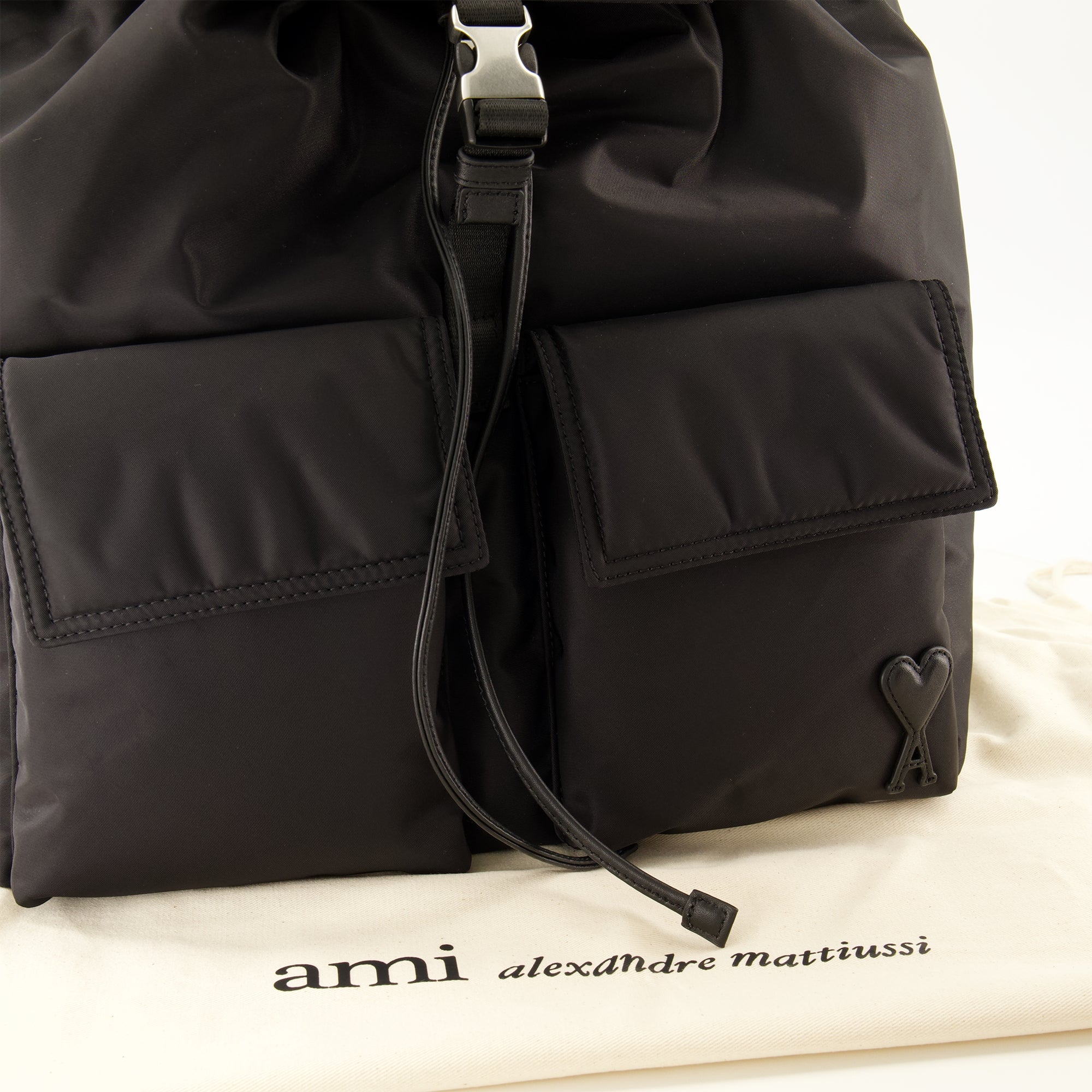 Sacs à dos Zaino Nero Marcel Ami PARIS Noir Unisexe