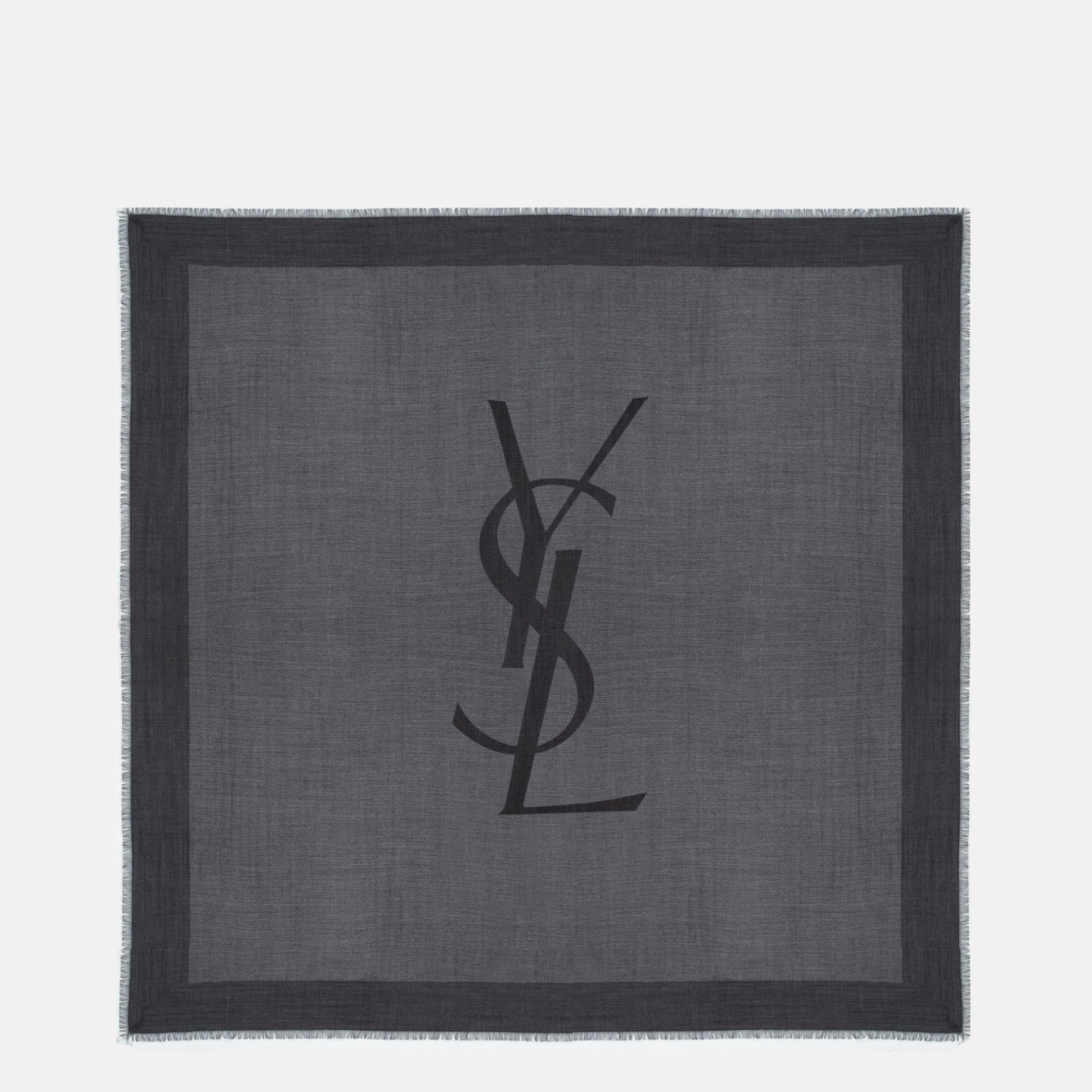 Écharpes, foulards et gants Quadrado de Seda Cassandre em Cachemire Cinzento Saint Laurent Gris Homme