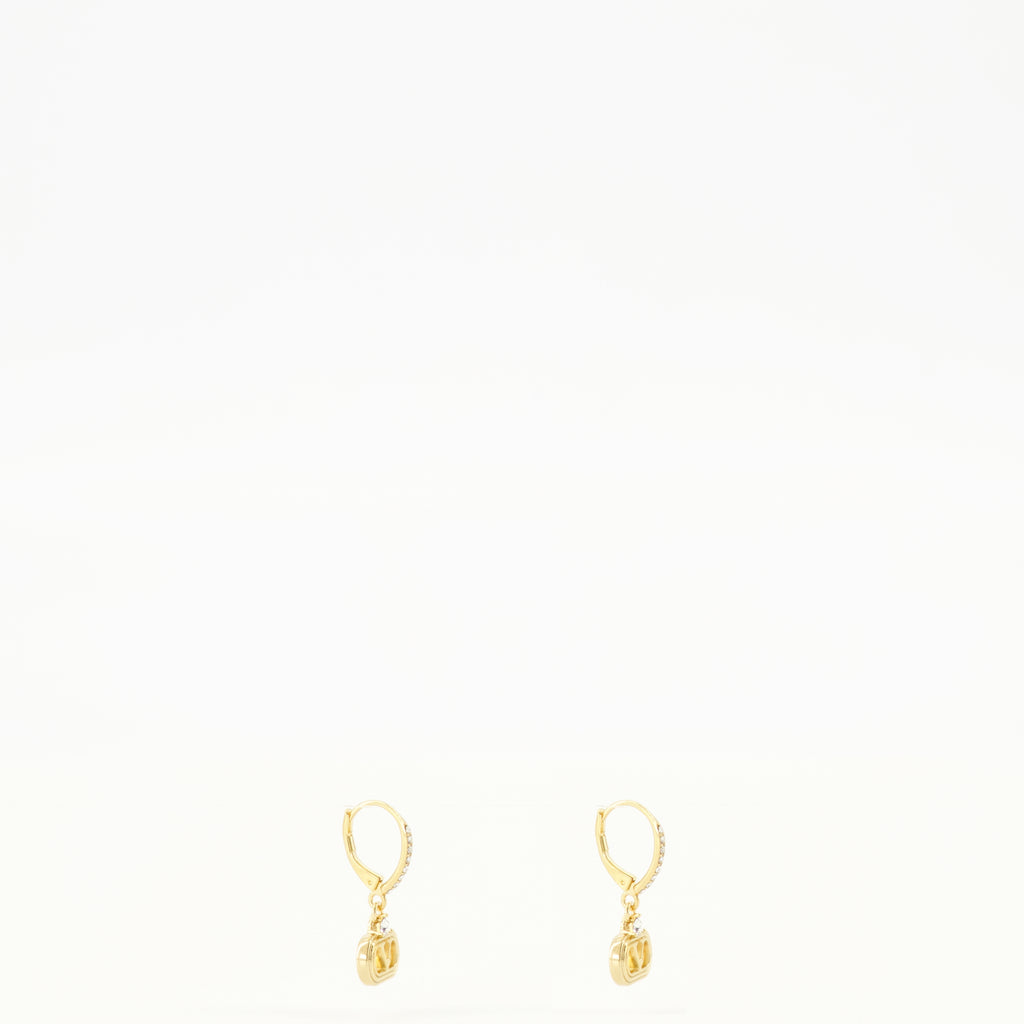 Bijoux Ovalette Earrings in Gold Metal and Swarovski® Crystals Valentino Garavani Doré Femme