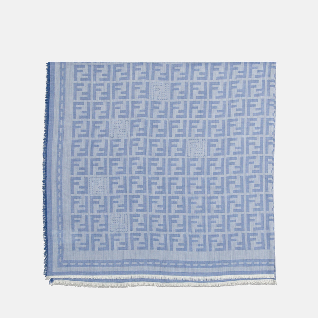 Lenços e luvas Xale FF Fendi Azul Femme