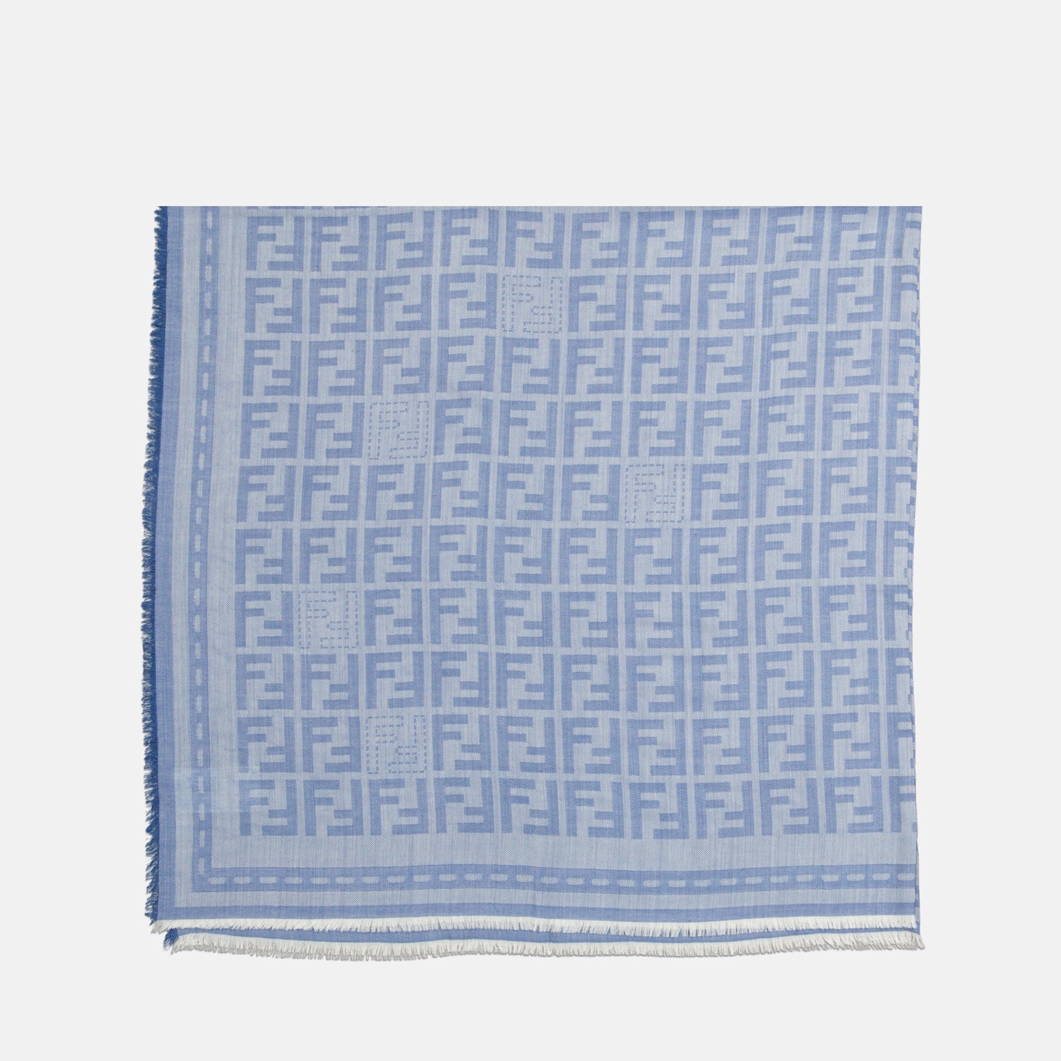 Lenços e luvas Xale FF Fendi Azul Femme