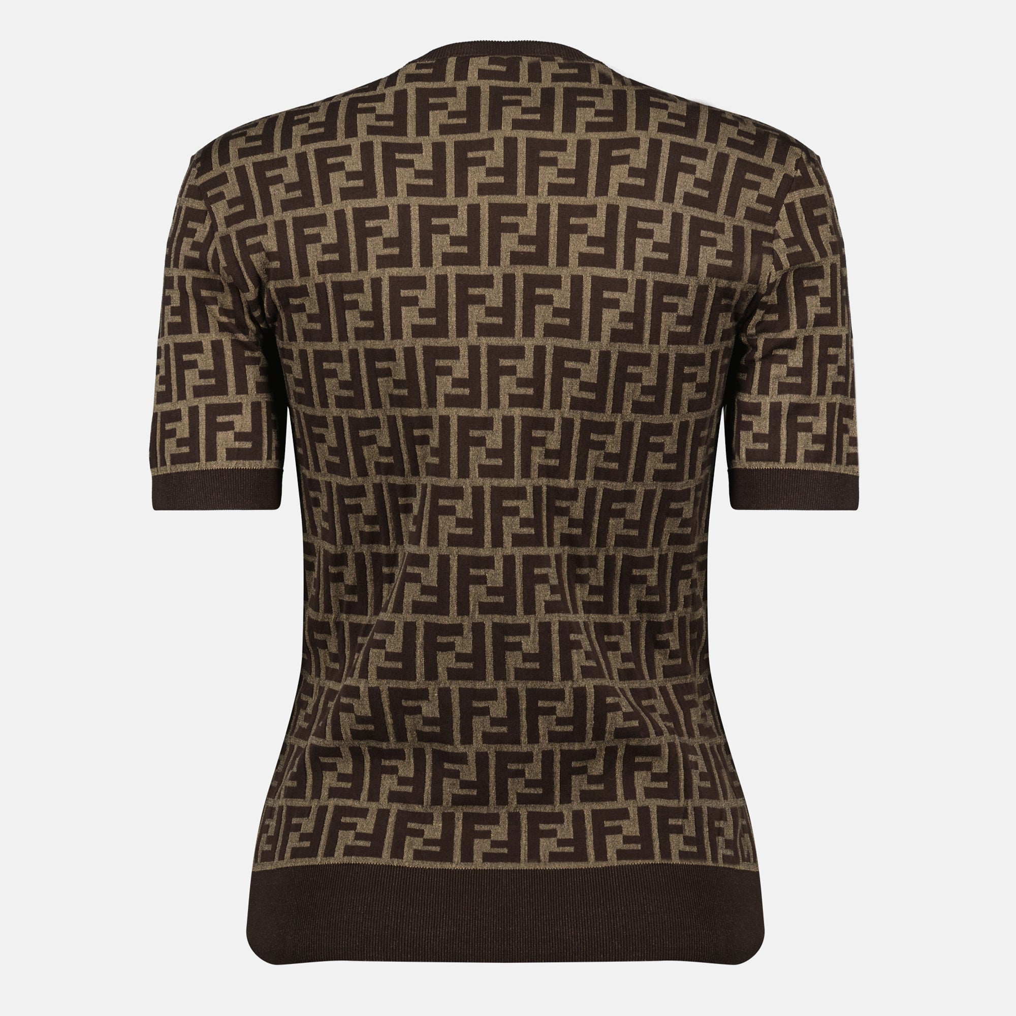 Tシャツ FF コットンセーター Fendi 茶色 Femme