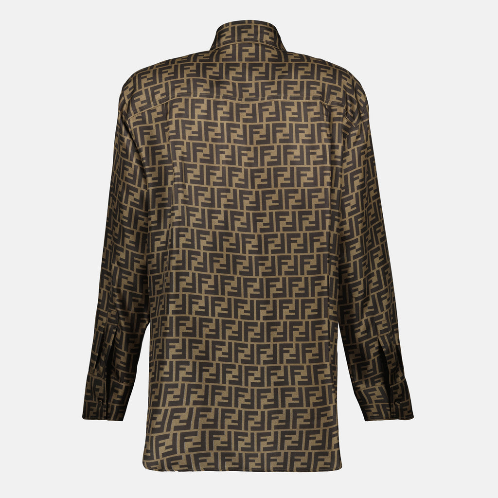 Shirts FF Brown Silk Shirt Fendi Brown Femme