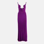 Image of the Salacia purple dress by Christopher Esber for Women - Spring-Summer 2026 - Front View
