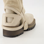 Boots Suede Western Boots Diesel Beige Femme