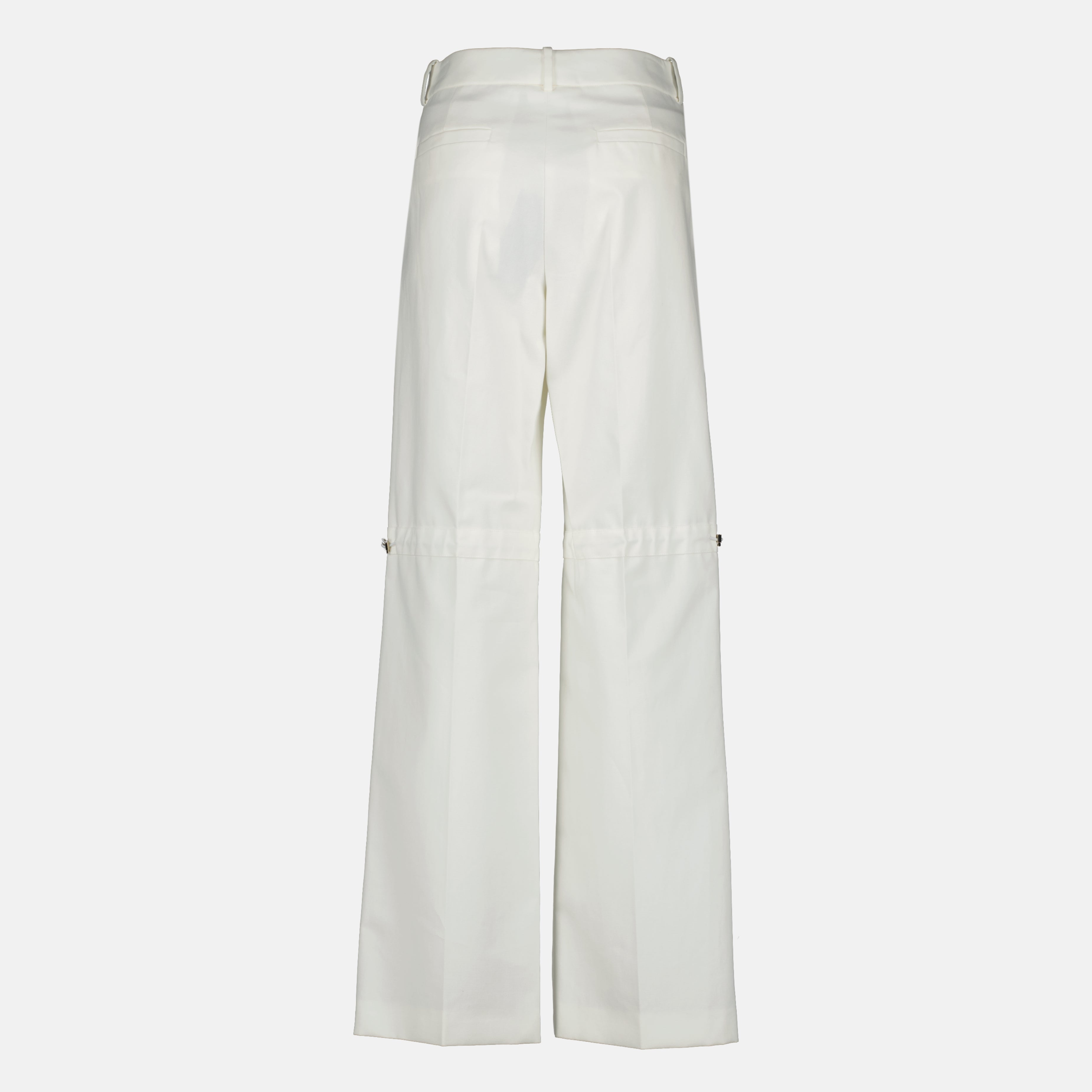 Image de l'article Pantalon blanc en toile de coton de la marque Fendi pour Femme - Saison Printemps-Été 2026 - Vue de Dos