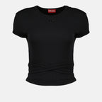 Image of the black Top T-Bunny tail article by Diesel for Women - Spring-Summer 2026 - Front view