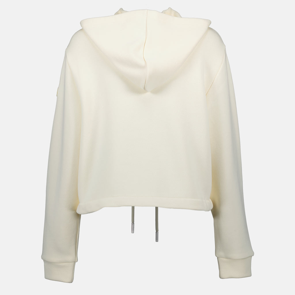 Vestes Giacca in Cotone con Zip Moncler Blanc Femme
