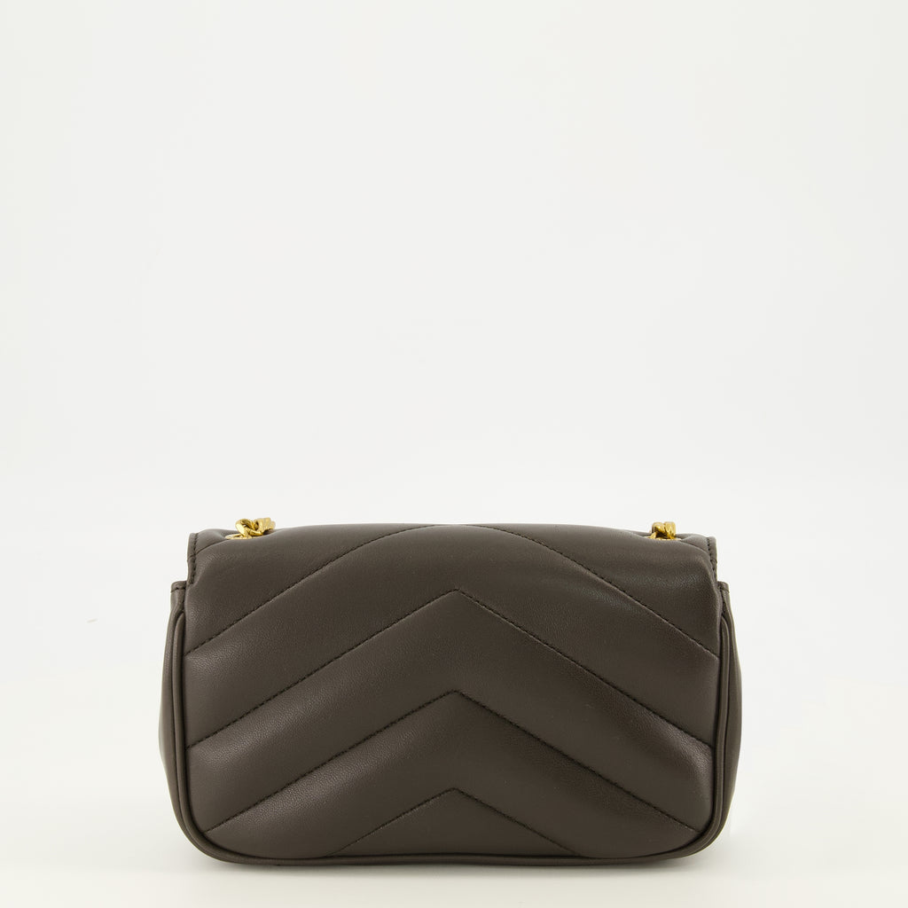 Sacs bandoulière Mala Mini Loulou de Couro Castanho Saint Laurent Marron Femme