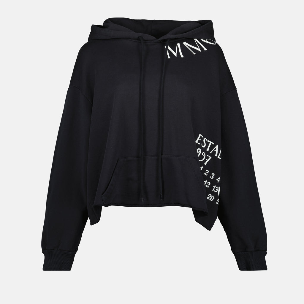Sweatshirts Numeric Hoodie Mm6 Schwarz Femme