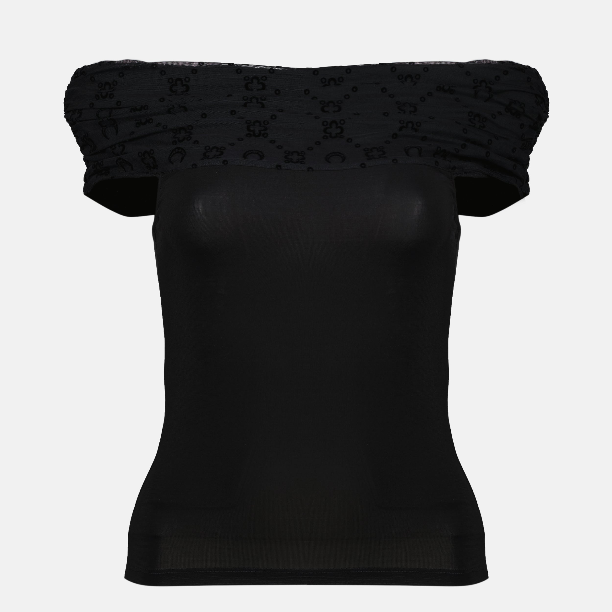 Tops Schwarzes drapiertes Top Marine Serre Noir Femme