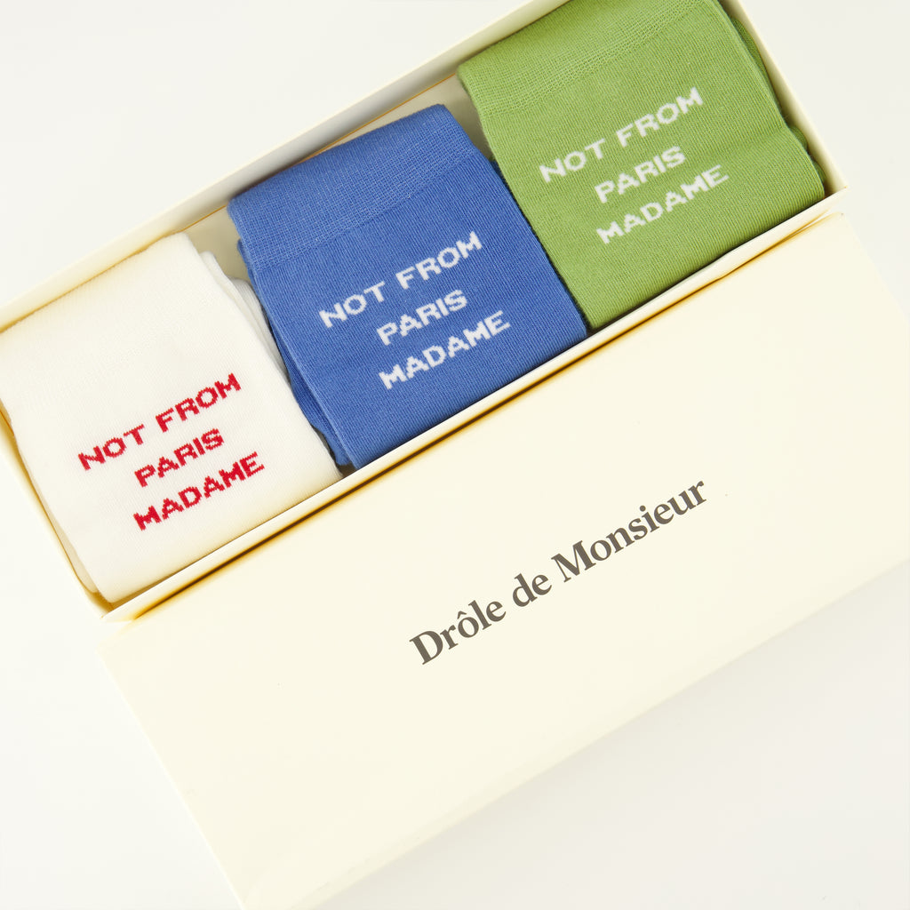 Bild des Artikels Pack von 3 Baumwollsocken mit Slogan von Drole De Monsieur für Herren - Frühling-Sommer 2026 - Detaillierte Ansicht_2