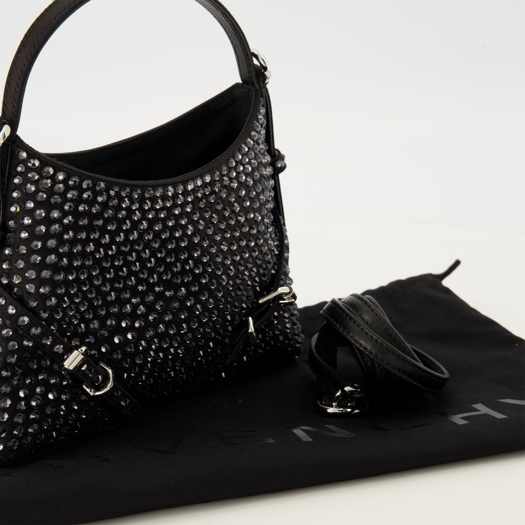 Sacs à main et épaule Sac Voyou nano noir avec strass Givenchy Noir Femme