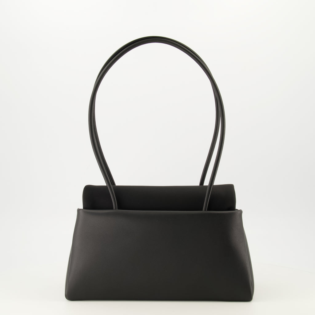 Sacs à main et épaule Borsa Medium Passage in Pelle Nera e Re-nylon Prada Noir Femme