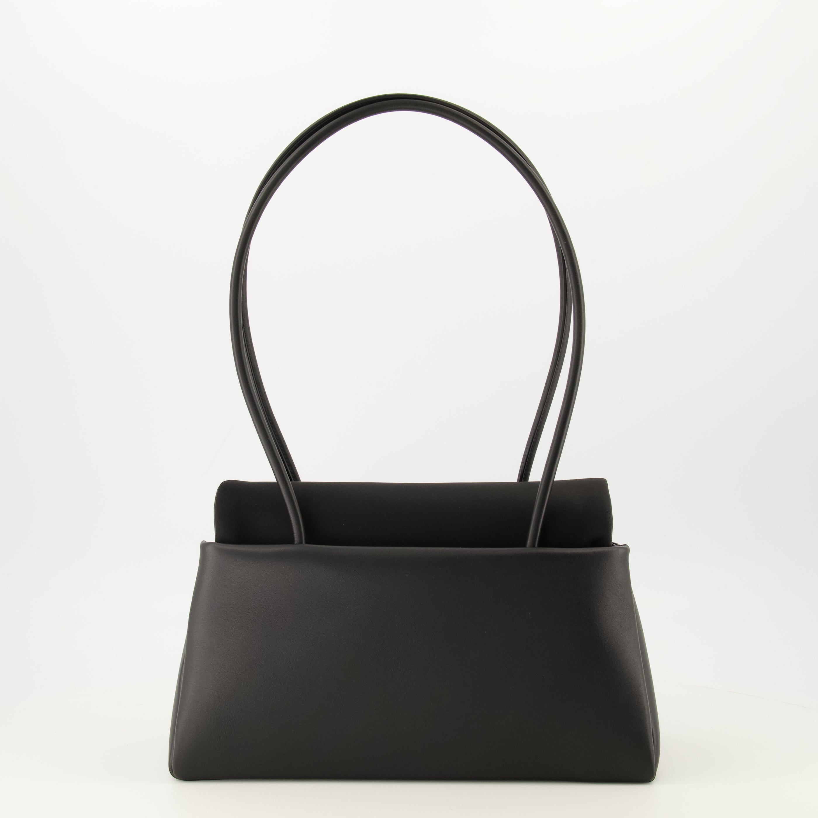 Sacs à main et épaule Sac Passage moyen noir en cuir et Re-nylon Prada Noir Femme