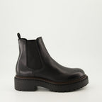 Boots and ankle boots Leather Ankle Boots Prada Black Homme