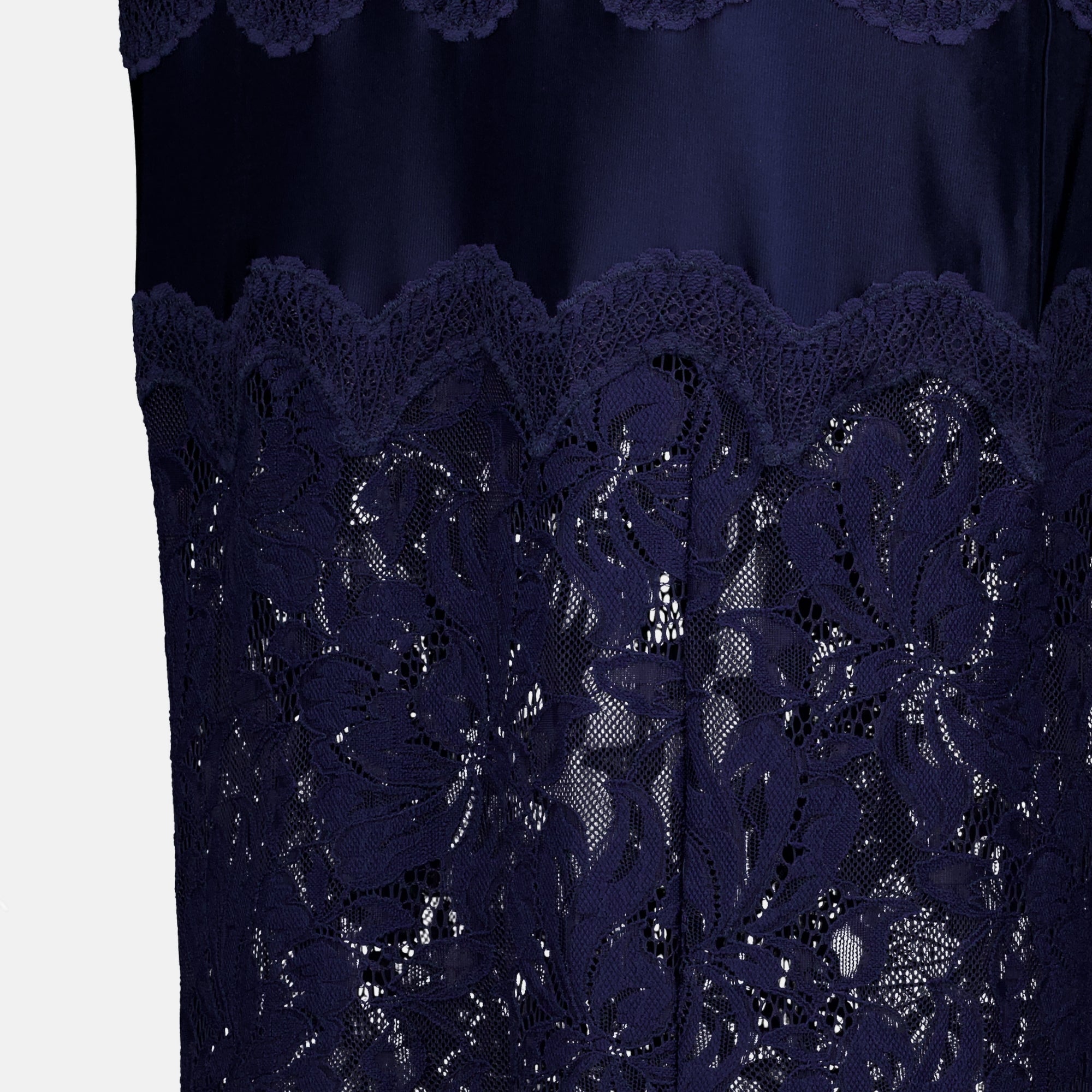 Jupes Jupe midi en dentelle bleu marine Rabanne Bleu foncé Femme