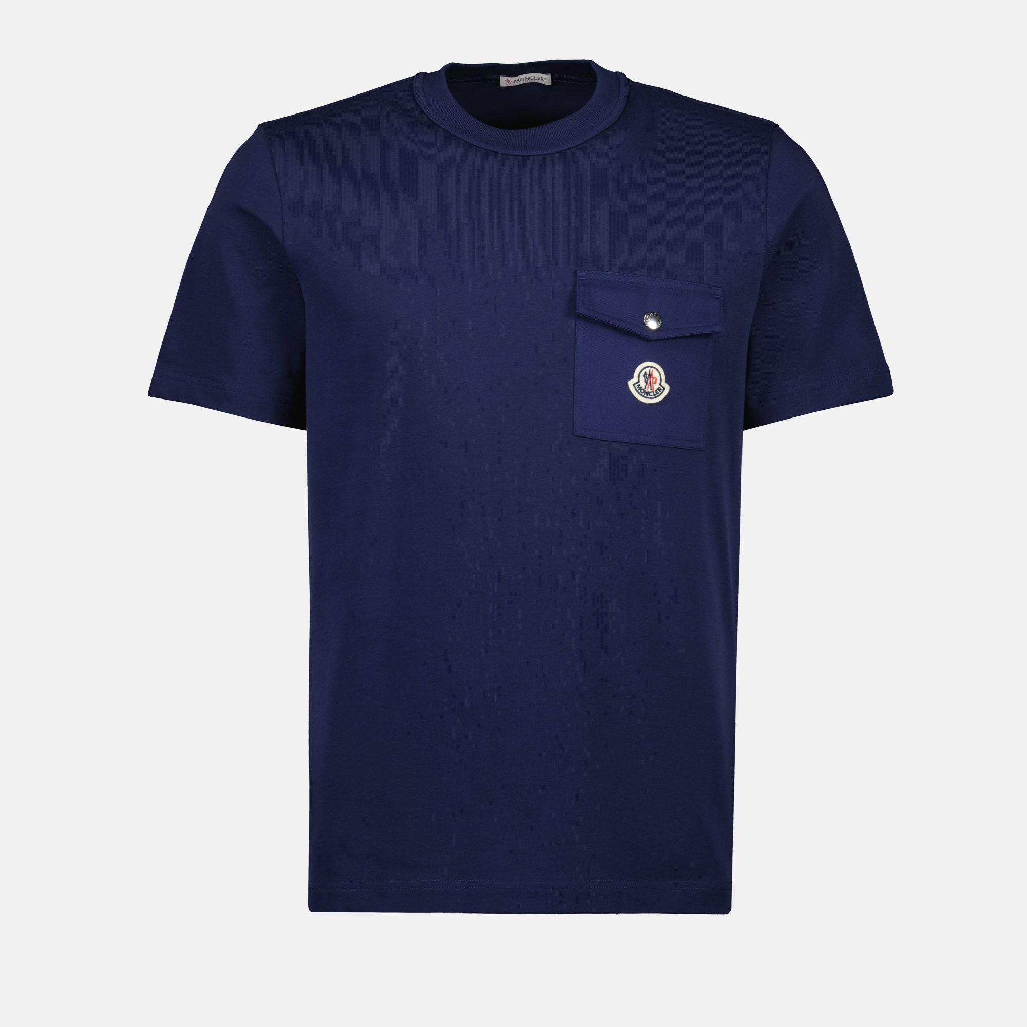 T-shirts T-shirt logo avec poche Moncler Bleu foncé Homme