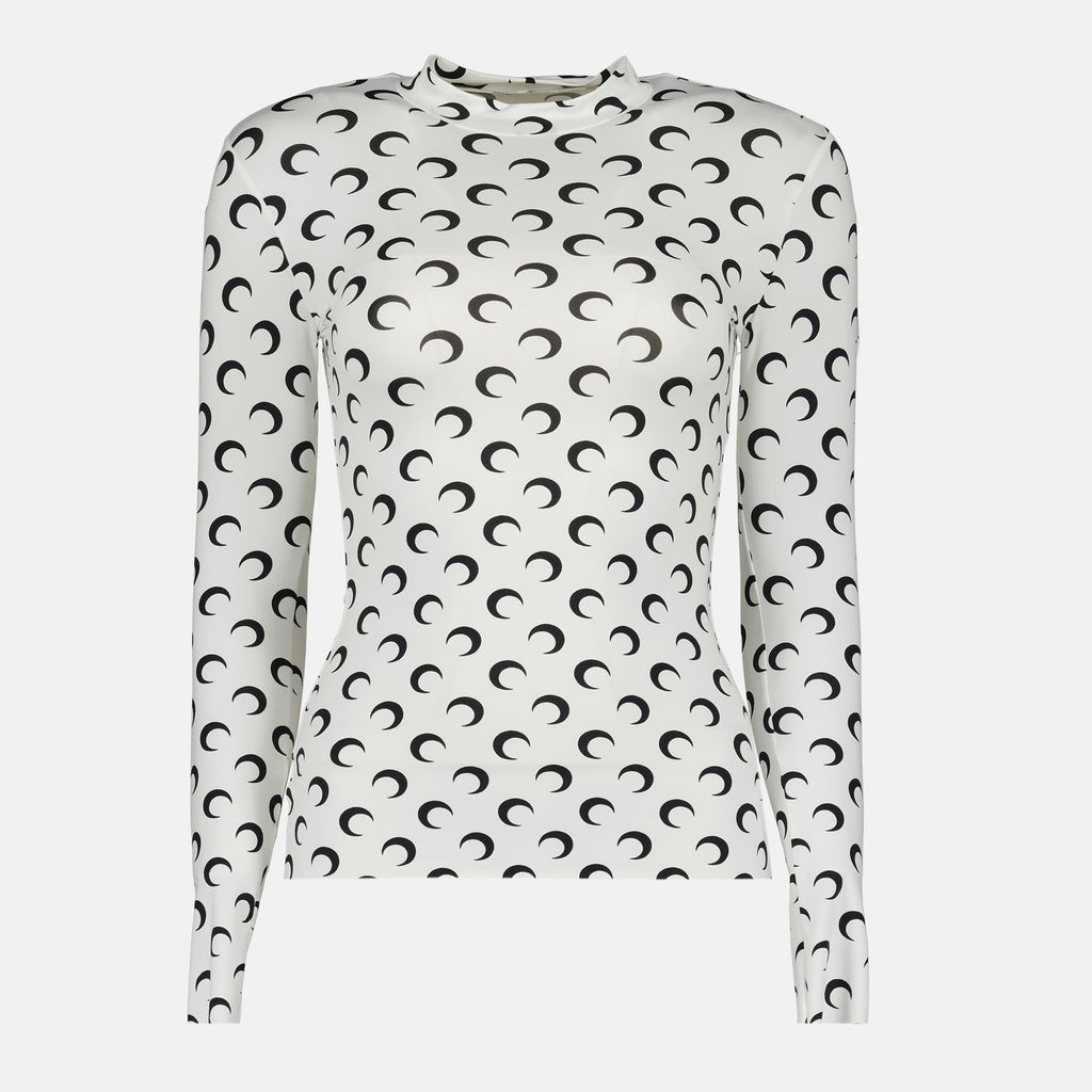 Image de l'article Top Jersey Moon de la marque Marine Serre pour Femme - Saison Automne-Hiver 2025 - Vue de Face