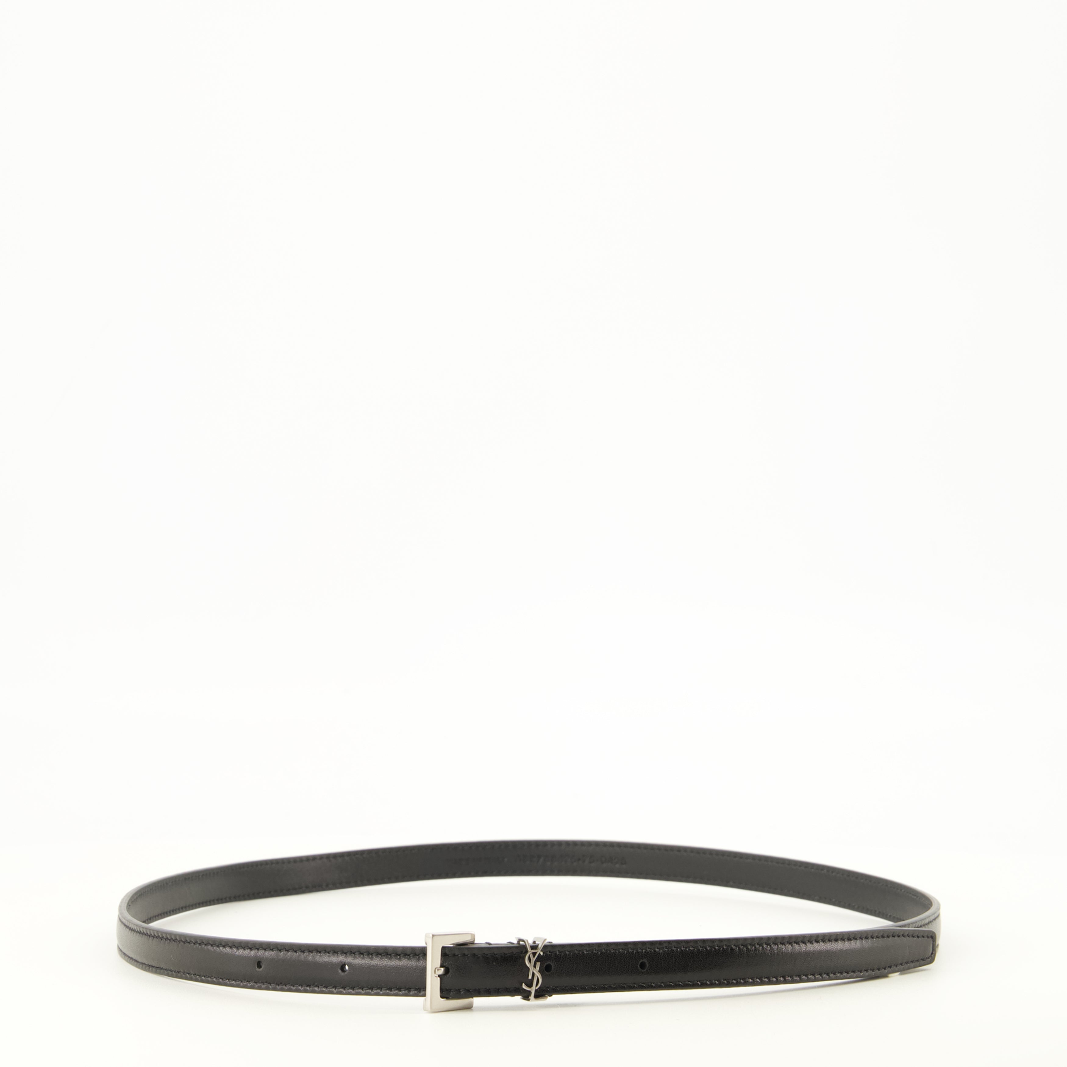 Ceintures Cassandre Slim Belt Black Saint Laurent Noir Femme