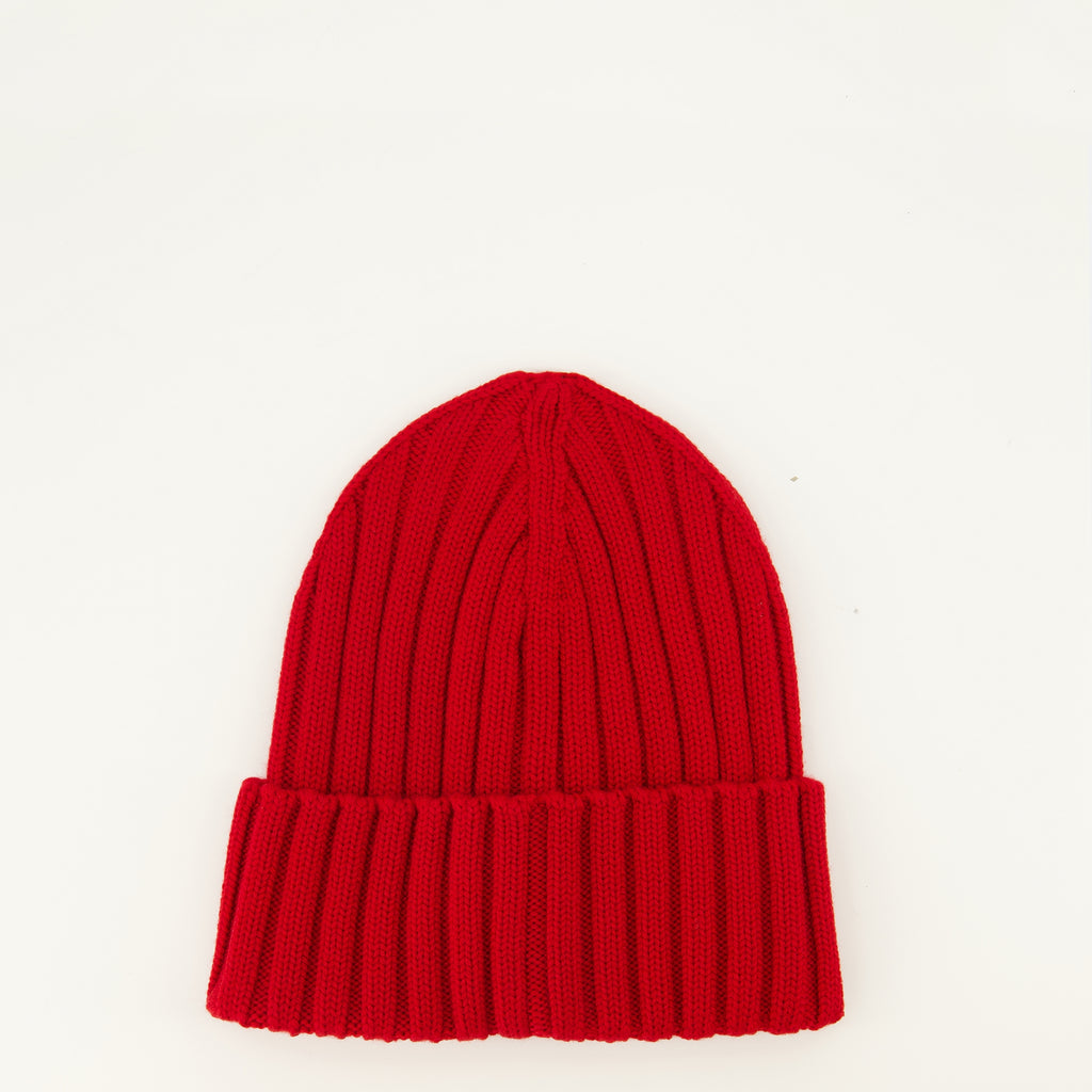 Chapeaux, casquettes et bonnets Gorro de Lã Vermelho com Logo Moncler Rouge Femme